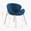 Chaise de salle à manger en velours Kuhlman-1076173858
