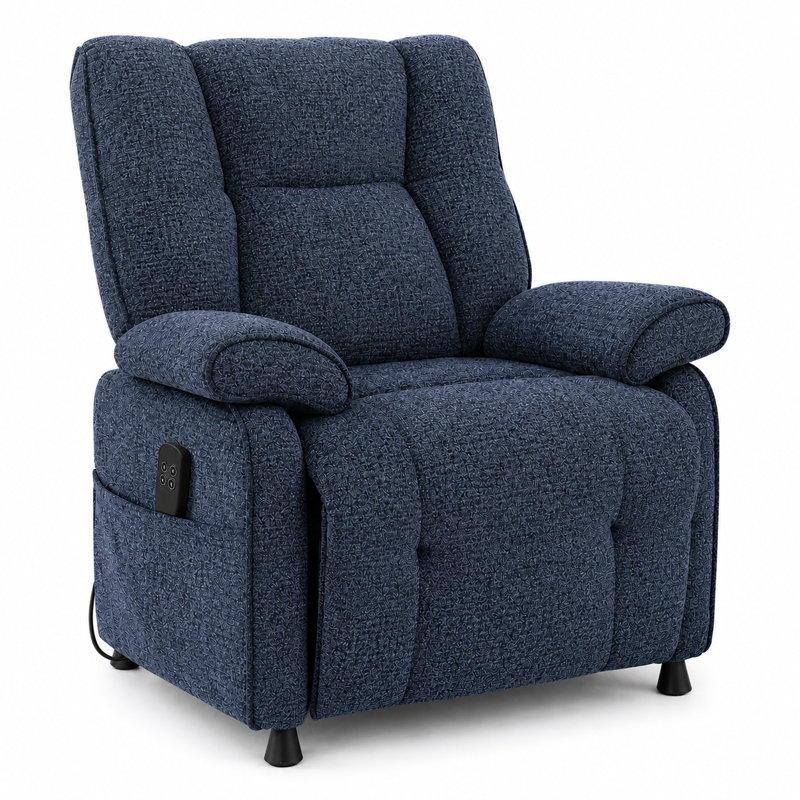 Fauteuil inclinable électrique avec télécommande, fauteuil inclinable en chenille compact avec poche latérale et repose-pieds, capacité de 350 lb