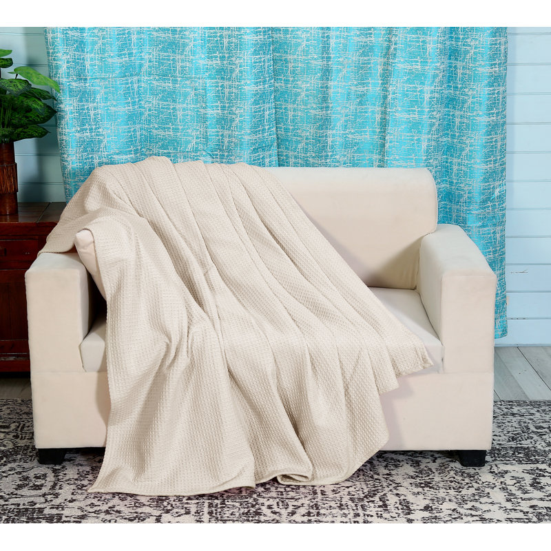Janiya Full Size Oatmeal Cotton Reversible Blanket