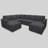 Storage U-Shaped Sectional Corner Sofa With Two Ottomans-1872039473