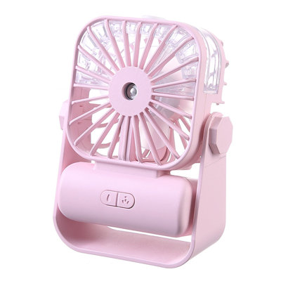Kbndieu Solid Color Mini Spray Fan USB Charging Office Desktop Silent Water Filling Desk Fan