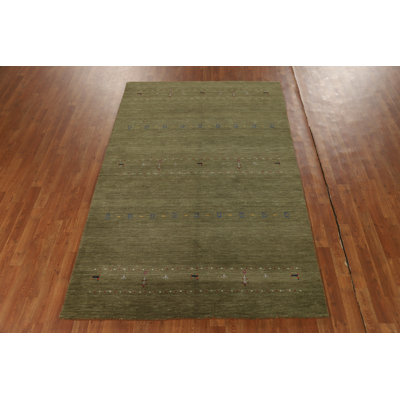 Tapis vert Tribal Gabbeh