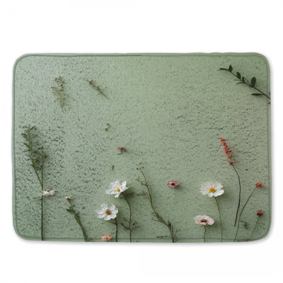 Tapis de bain Wildflowers on Green
