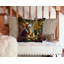 Coussin décoratif épagneul anglais et père Noël anglais-101410225