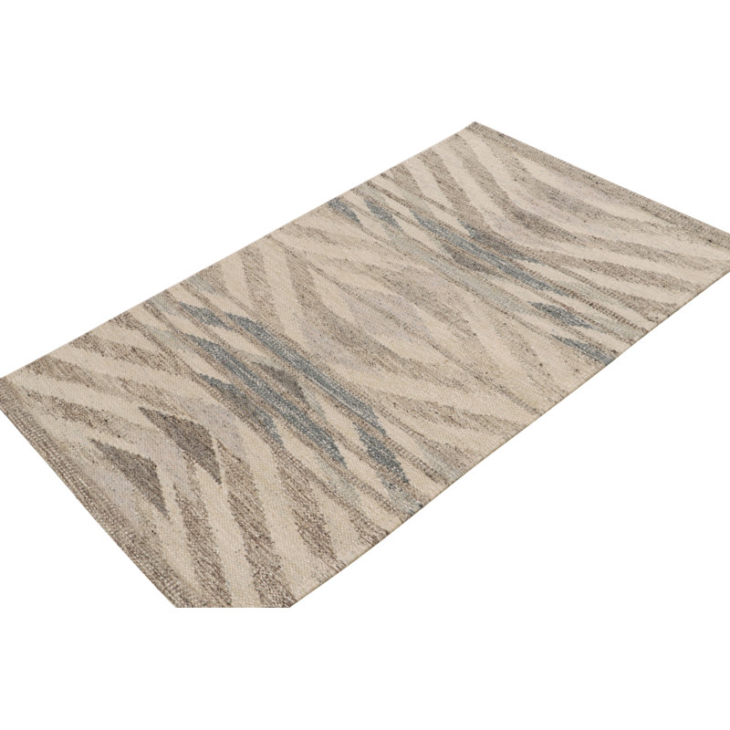 Scandinavian Wool Geometric Area Rug, Rectangle 10' x 14'