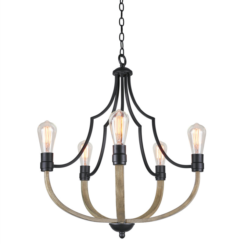 Lustre géométrique unique à 5 lumières Sherwood