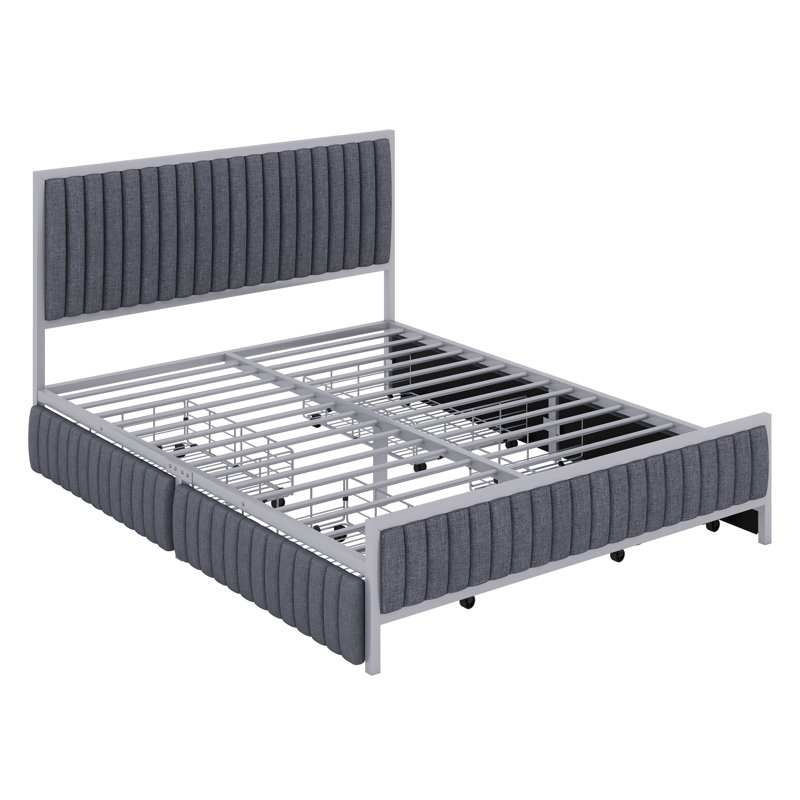Ebern Designs Upholstered Bed With 4 Drawers | Wayfair
