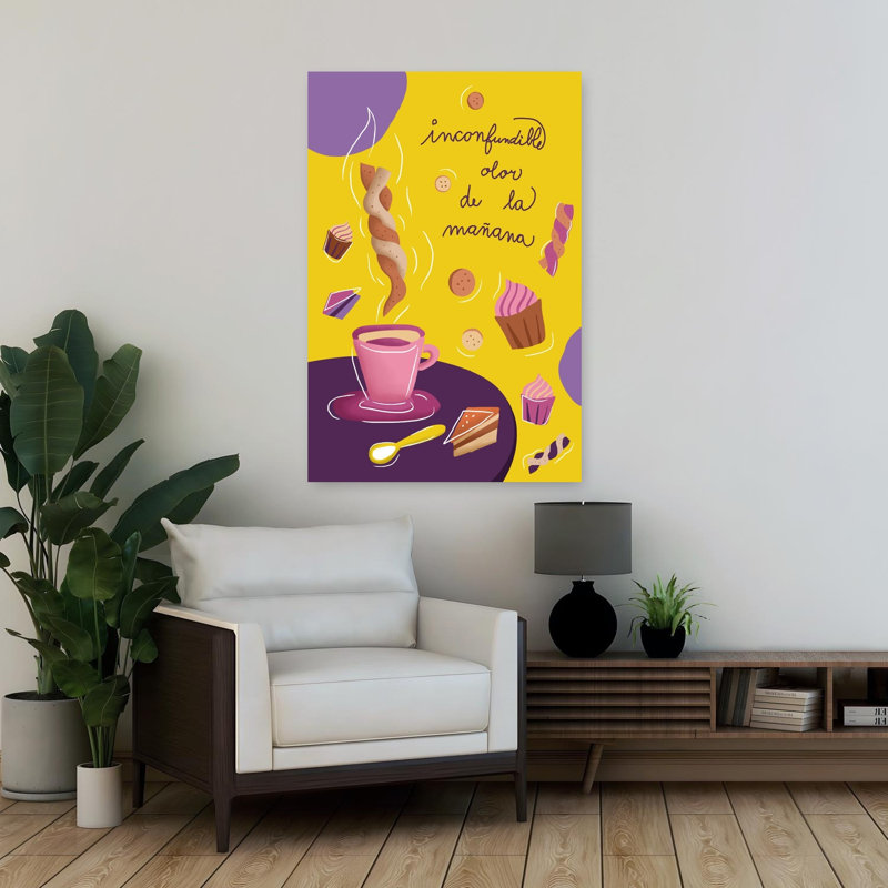 «Sweet Morning Coffee», art mural, H 36 po x l 24 po