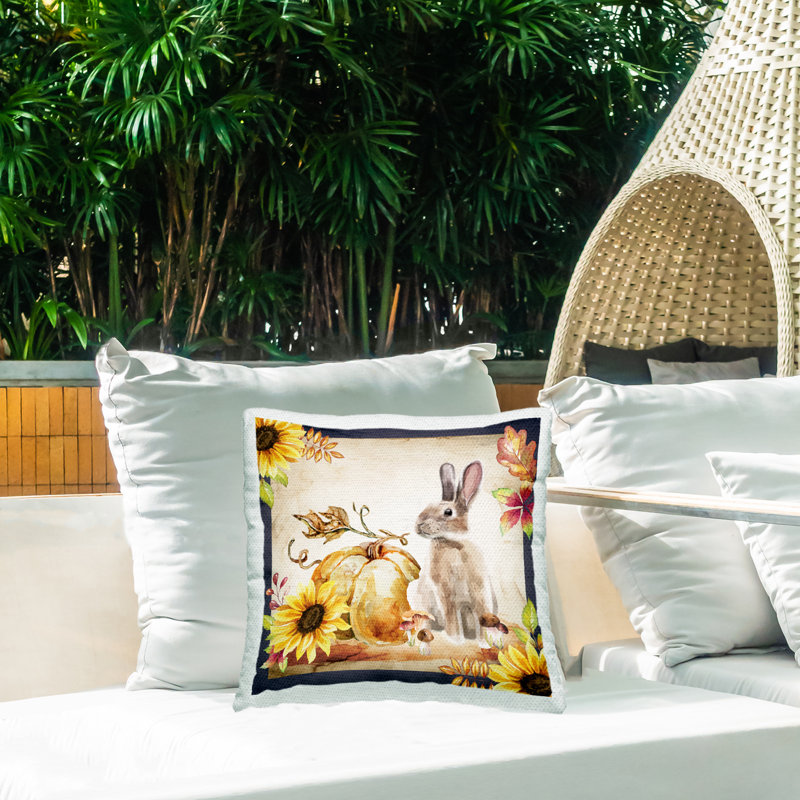 Coussin d'extérieur imprimé automne