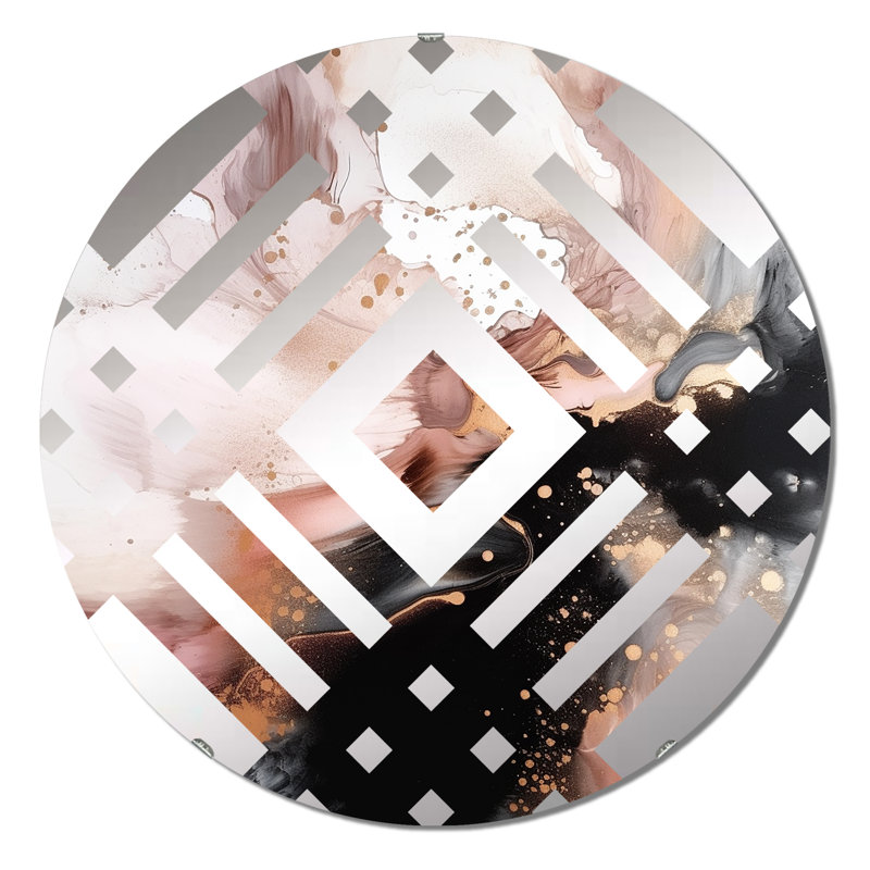 Egarton - Miroir décoratif diamant, 23,6 po x 23,6 po