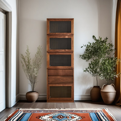 Floor standing wooden bookcase