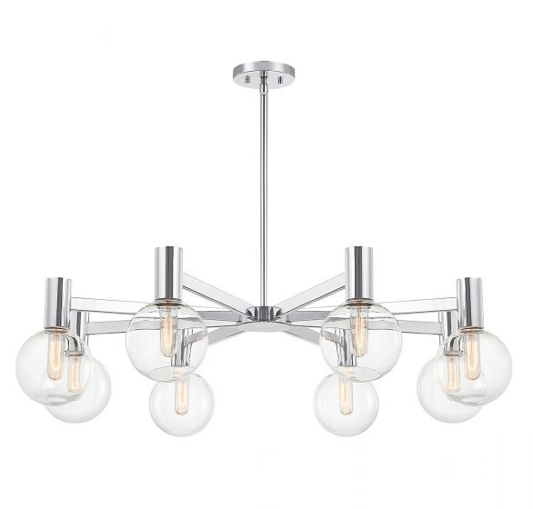Rorem Chandelier, Chrome, 8 Lights