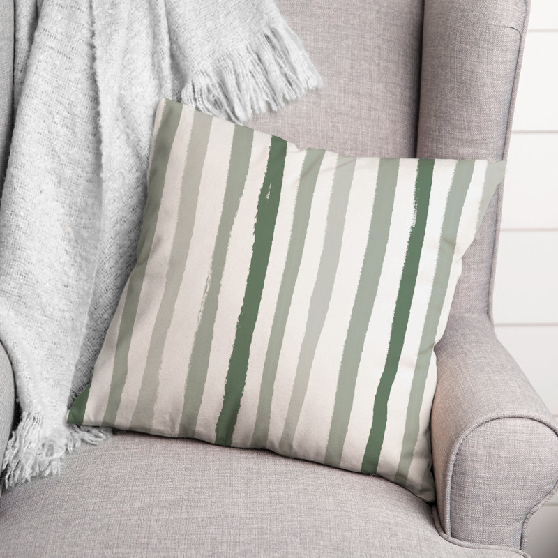 Housse et insert de coussin d'extérieur carré vertical 5 coups, 18 po x 18 po, Vert