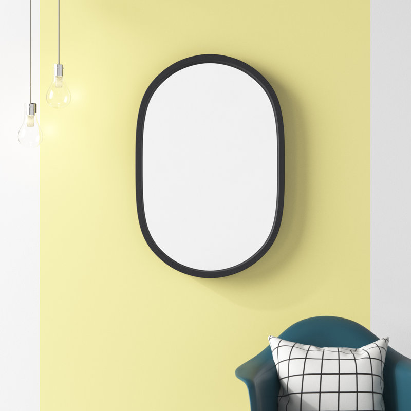 Miroir de salle de bain Arranjeet, 30 po x 20 po, Noir
