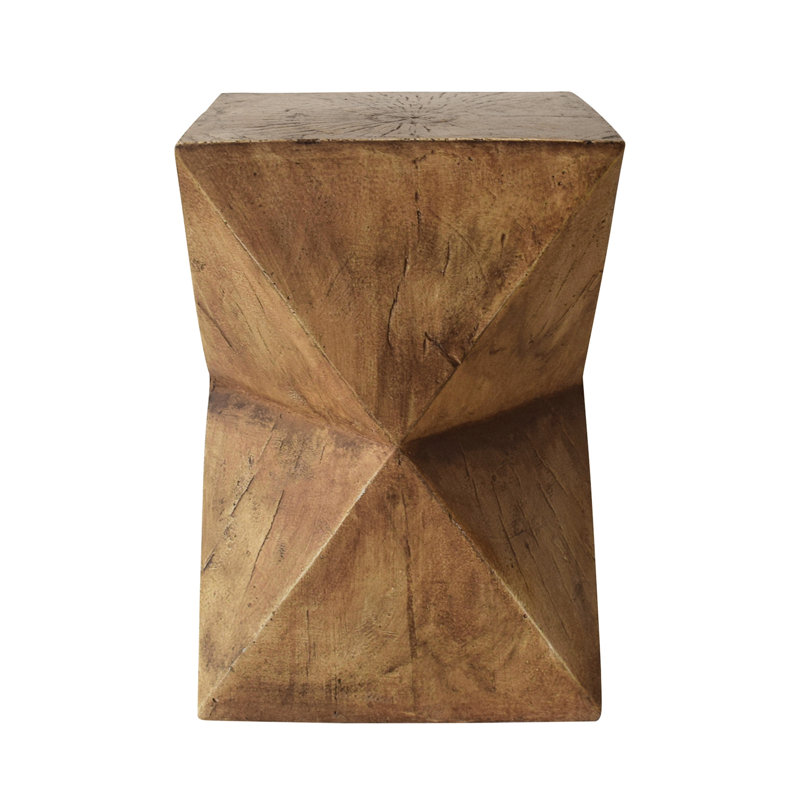 Concrete Side Table With Abstract Fascination - Lightweight Look Accent Feature