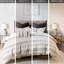 / Édredon en coton gris anthracite - double / grand, 100% coton, décor, Bartacks cachés, 2 taies décoratives, fer à repasser pleine grandeur / grand / gris anthracite, détails tissés à cils, cycle délicat