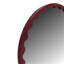Miroir rond Santosh bordeaux brillant festonné-449789072