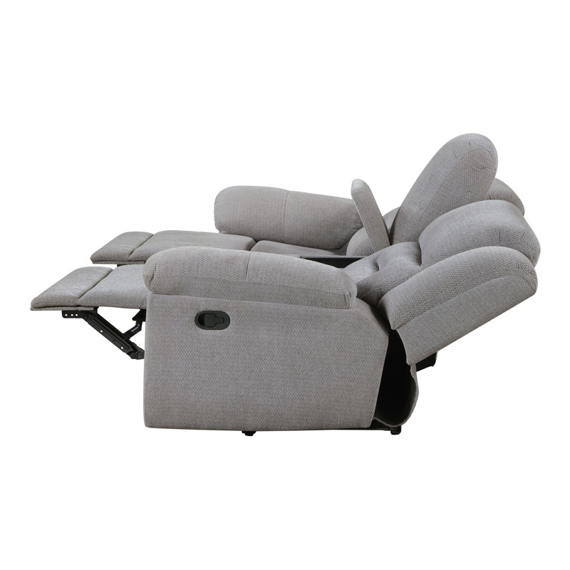 Causeuse inclinable en chenille gris