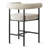 24" Upholstered Boucle Counter Stool with Arm
