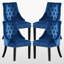 Paulus 4 Person Dining set - a Rectangular Extendable Dining Table with Metal Legs and a Set of 4 Quilted Ring Knocker Velvet Dining Chairs for Dining Room - Modern Dining Table Set-207554213-207554215