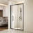 Scalable Adjustable Frame Shower Door With 1/4"(6Mm) Clear Tempered Glass,Transparent Safety Film For Glass,Aluminium Alloy