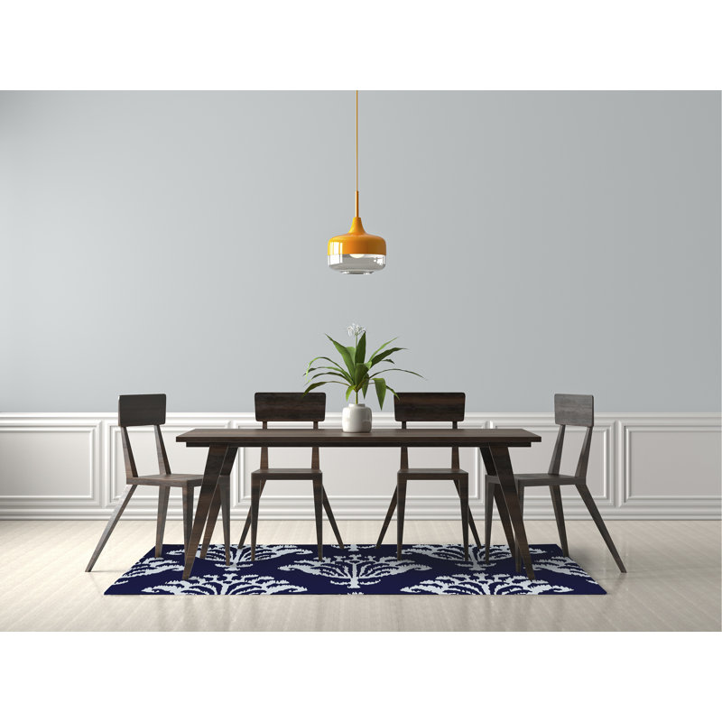 Matewan Chenille Floral Indoor Rug, Rectangle 4' x 6'