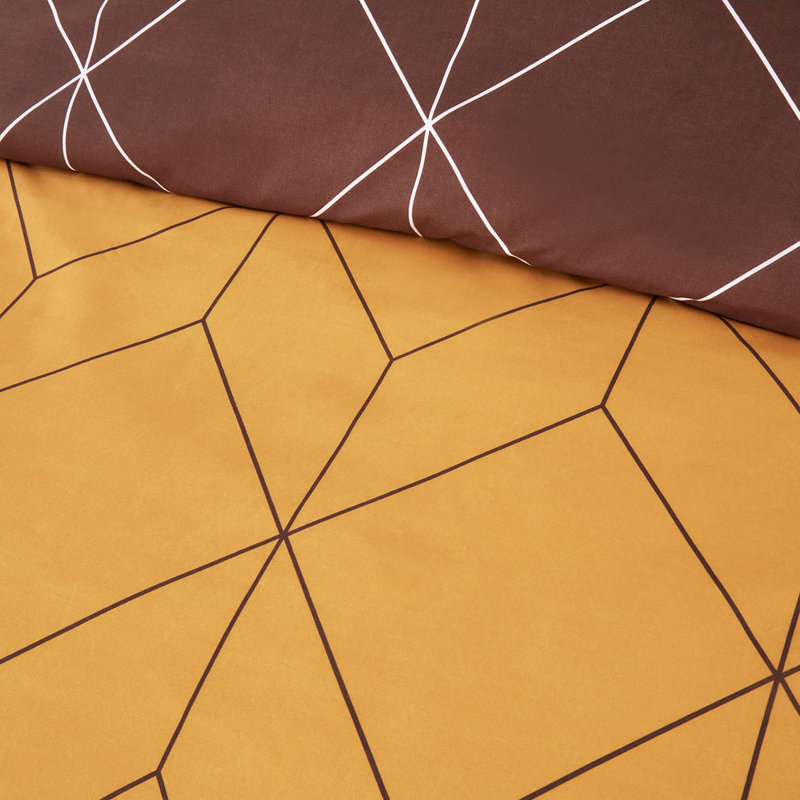 Polyester Geometric Duvet Cover Set, Double Bed (200 x 200 cm)