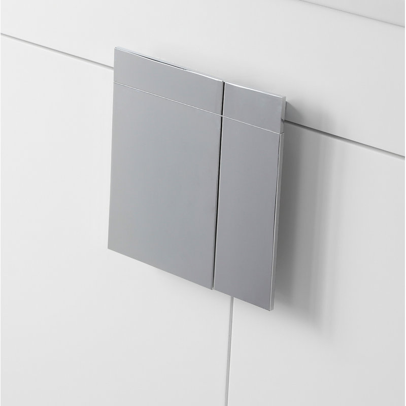 Ensemble de meuble-lavabo simple 60 po Maisie, Peinture blanc mat, Chrome poli