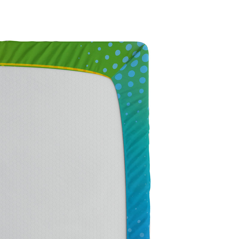 Twin Multicolor Microfiber Fitted Sheet with Vibrant Print