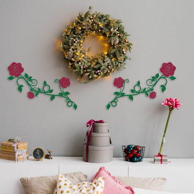Art 2 Pieces Metal Flower Wall Art