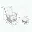 Fauteuil oscillant luxueux avec repose-pieds, microfibre et mouvement coulissant