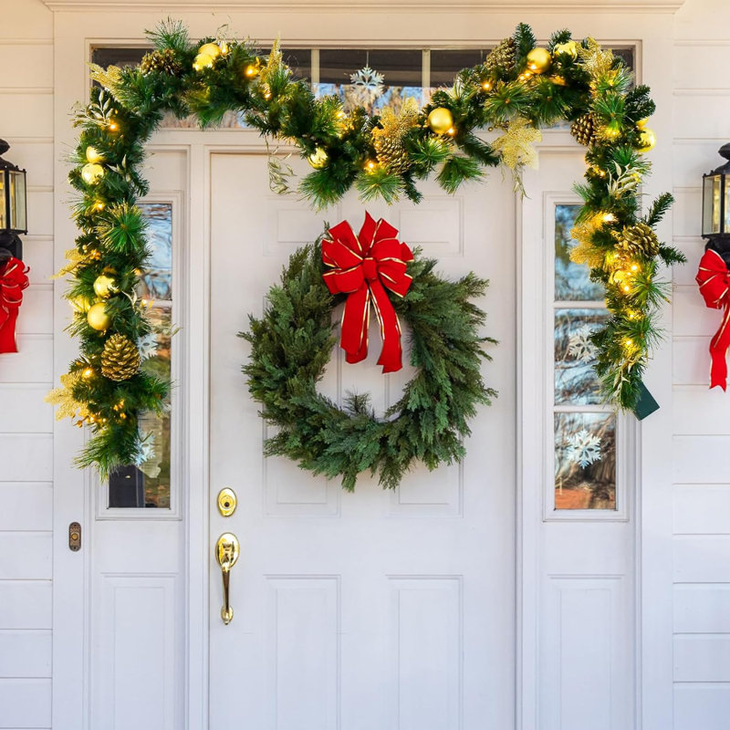 Lighted Faux Swag with Lights