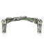 3-1/2” C TO C BALI PULL; ERINITE GREEN & LT. COLORADO TOPAZ CRYSTAL MUSEUM-1515729378