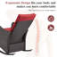Chaise berçante d'extérieur en osier Edina-565806204
