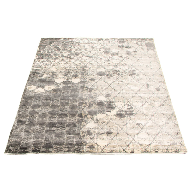 Viscose Geometric Indoor Rug