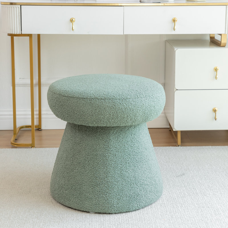 Accent Stool Vanity Ottoman, Green