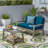 gray outdoor loveseat+coffie table