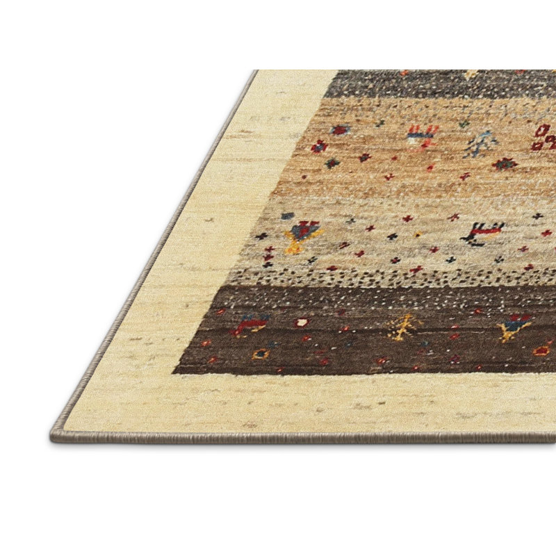 Tapis beige/brun/gris contemporain, Rectangle 6 pi x 9 pi