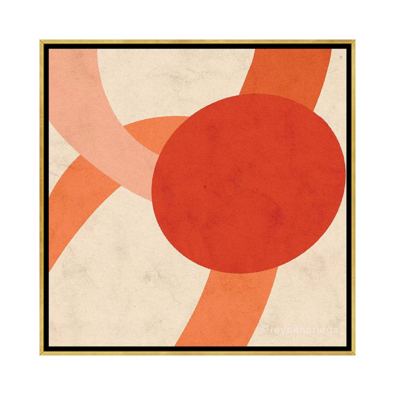 Impression, H 37 po x l 37 po x P 1,5 po, Pas de tapis, Toile encadrée d'or