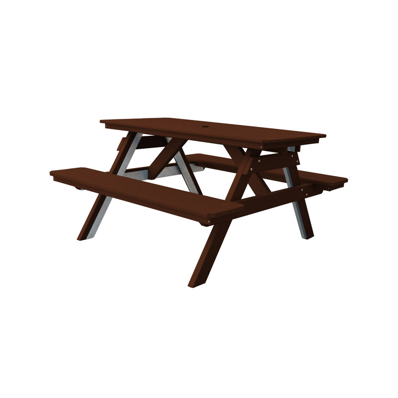 Table de pique-nique rectangulaire, Brun Tudor, L 55 po x L 60 po