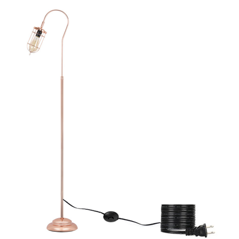 Fredez 62.2'' Rose Gold Task Floor Lamp