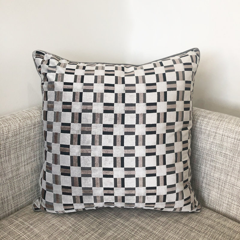 Zeppelin Square Pillow Cover & Insert, Silver