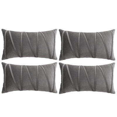 Housses de coussin rectangulaires en velours