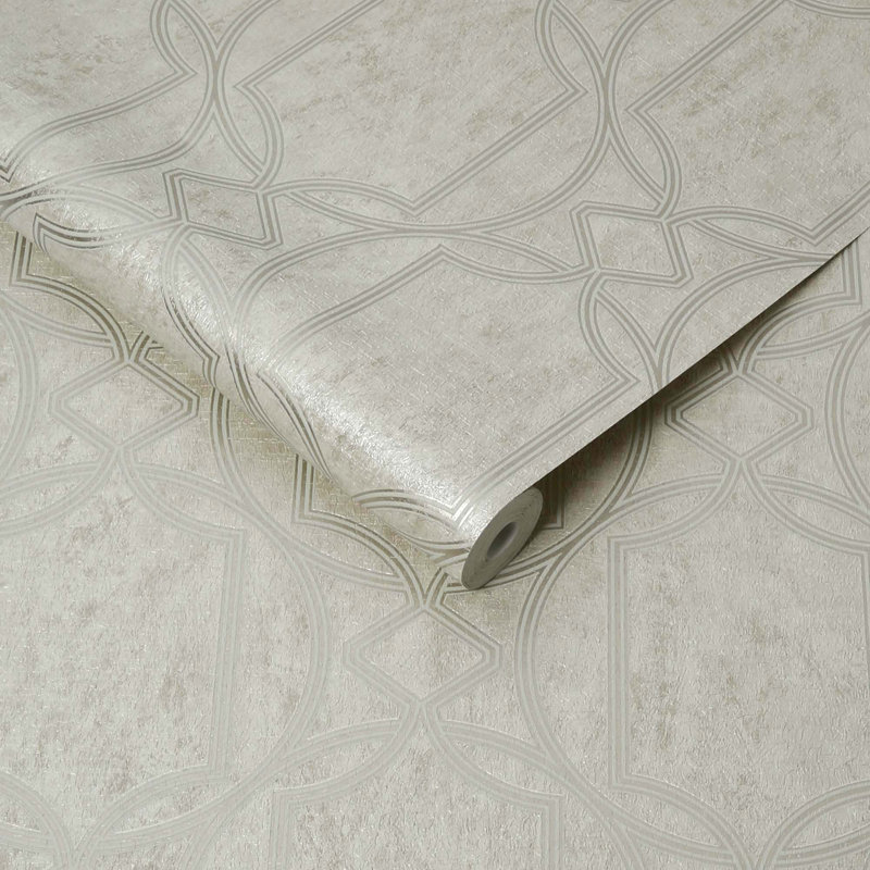 Rouleau de papier peint l 33 pi x p 20,5 po déco Parma, Beige