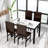 Kaedon 4 - Person Faux Marble Top Four Leg Base Dining Set-752499684
