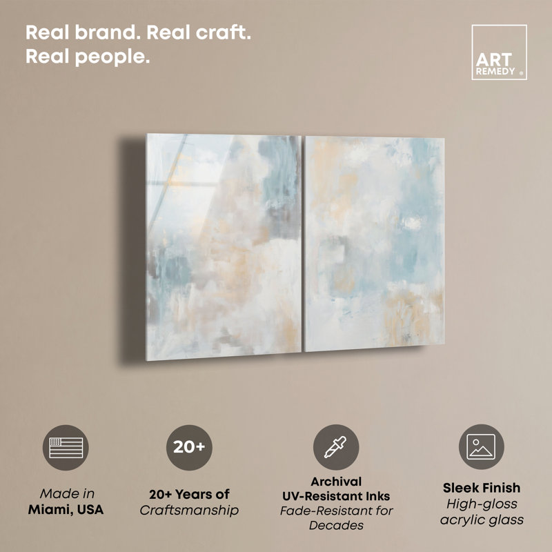 "Neutre moderne minimaliste abstrait", reproduction d'art sur toile par Art Remedy, H 36 po x l 24 po