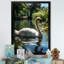 Cygne refuge dans un lac tropical - décoration murale animaux cygnes-97170863-97170856