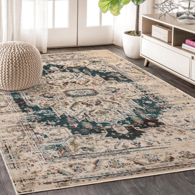 Tapis intérieur en polypropylène Diantha Medallion