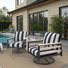 Ensemble de chaises d'extérieur pivotantes avec coussins Sunbrella