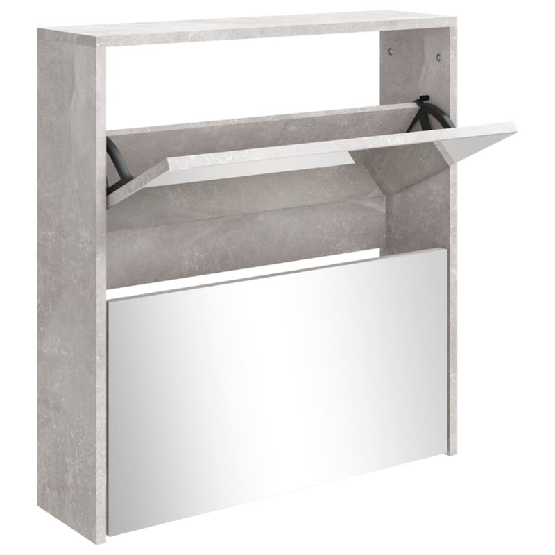 4 Pair Flip Down Shoe Storage, Grey